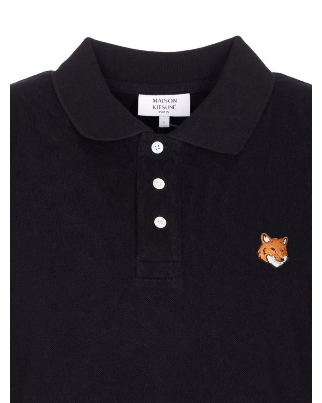 Maison Kitsuné Blue Organic Cotton Regular-Fit Polo Shirt for men