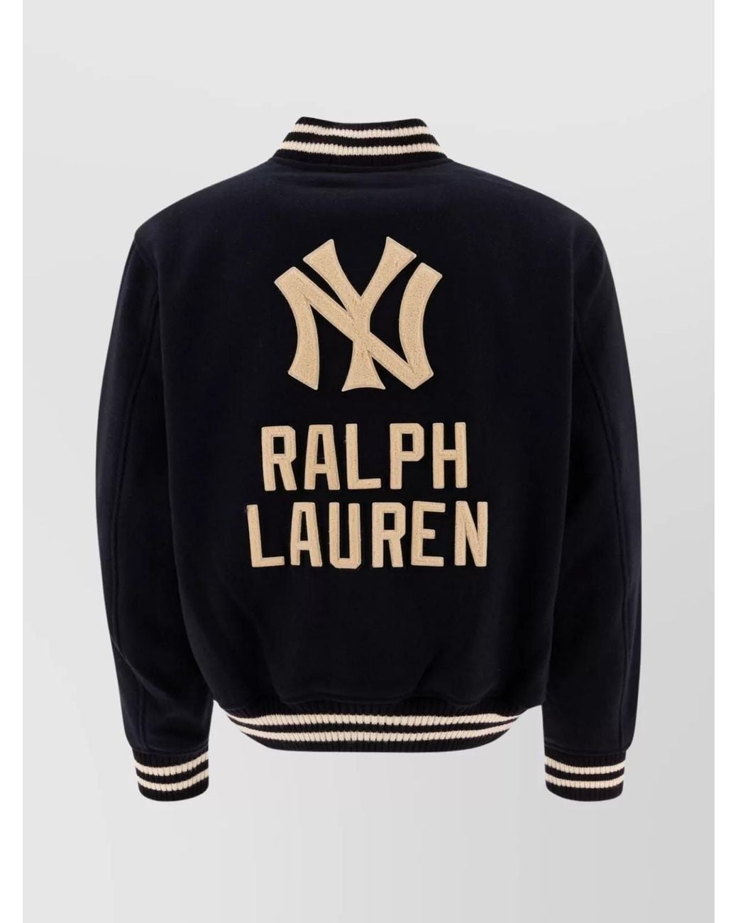 Polo Ralph Lauren Blue Wool Bomber Jacket for men