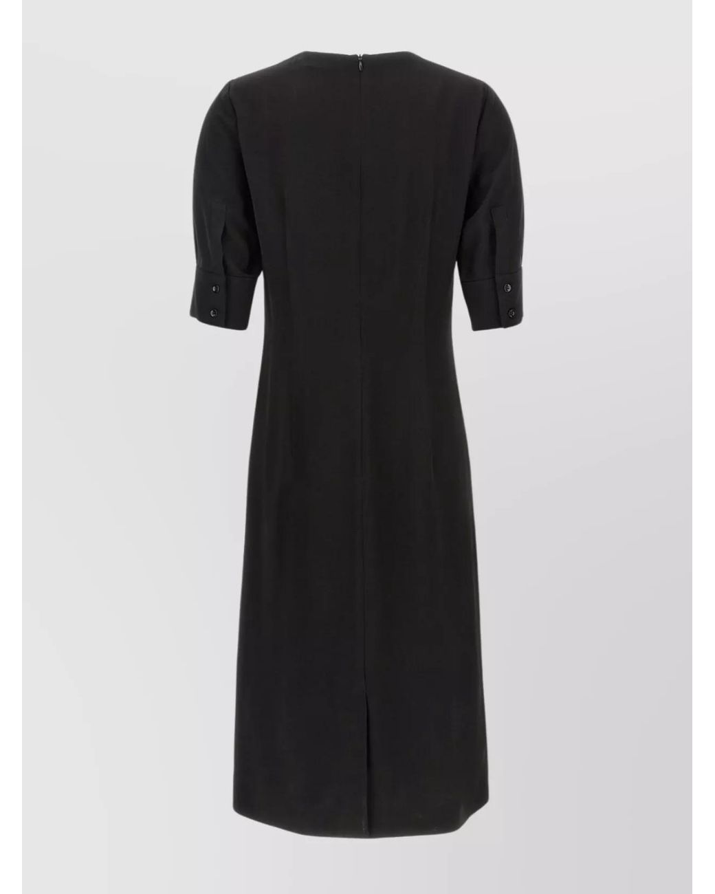 Sportmax Black Viscose Midi Dress