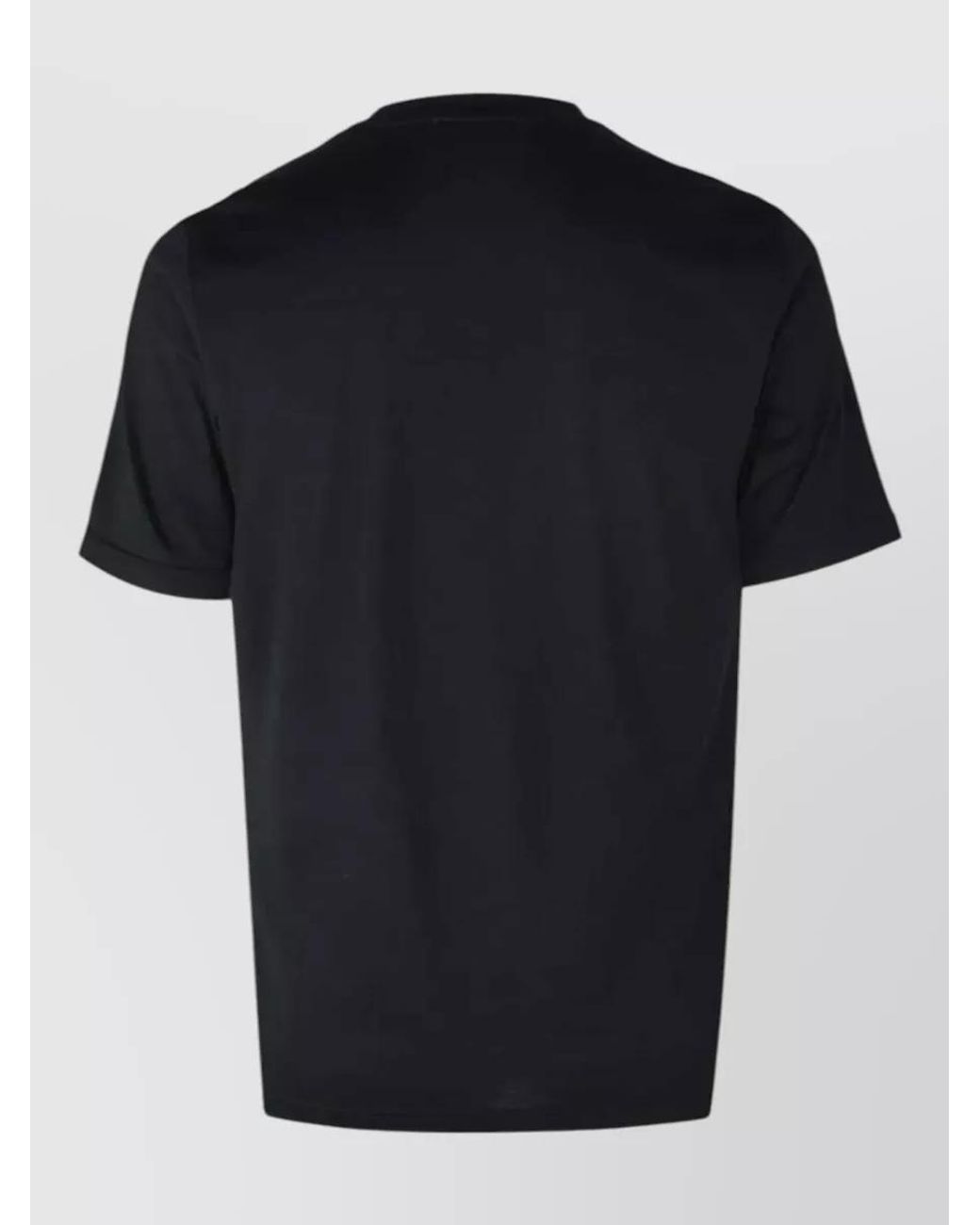 Lardini Black Silk Cotton Crew Neck T-Shirt for men