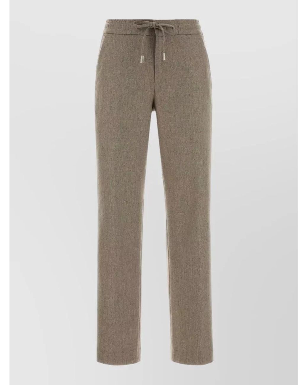 PT Torino Gray Cashmere Wool Stretch Trousers