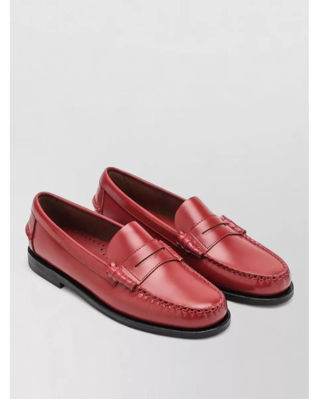 Sebago Red Leather Loafers
