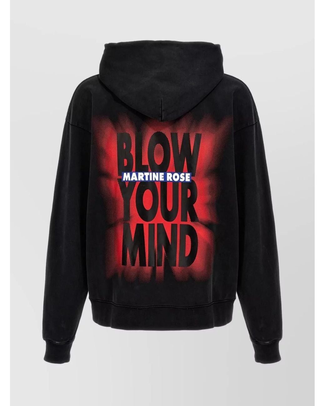 Martine Rose Black Cotton Oversized Hoodie for men