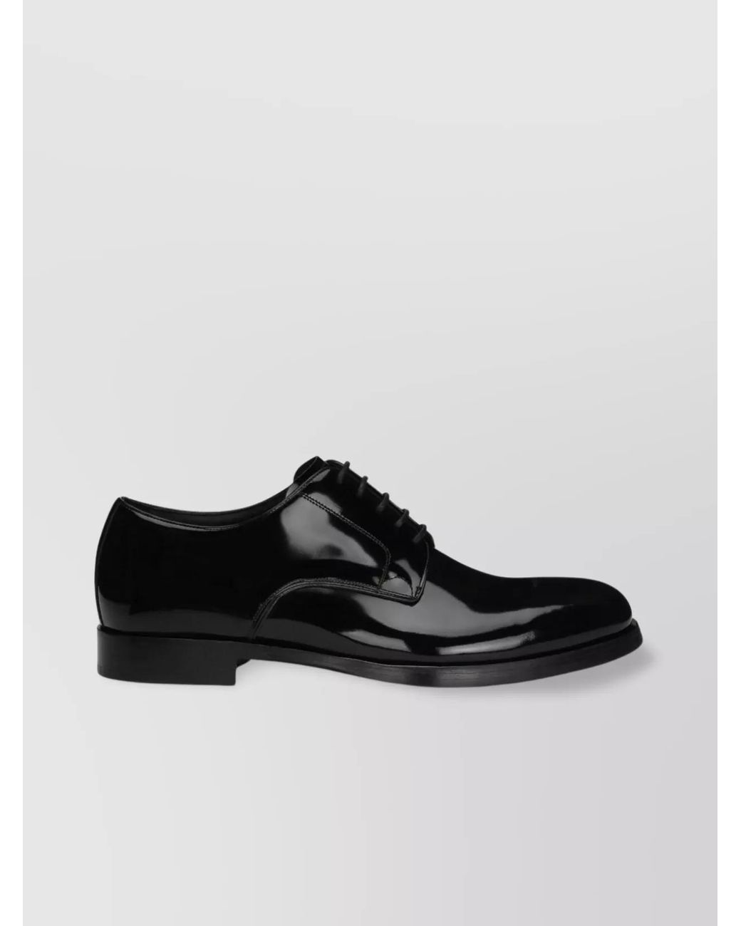 Dolce & Gabbana Black Patent Leather Derby Shoes for men
