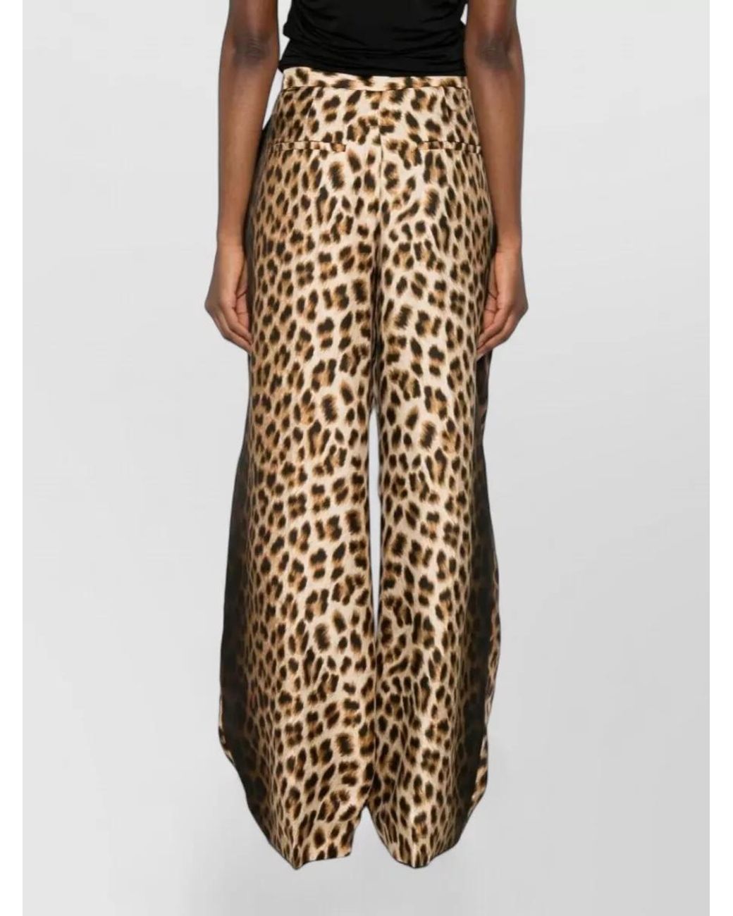Sportmax Natural Silk Wide-Leg Trousers