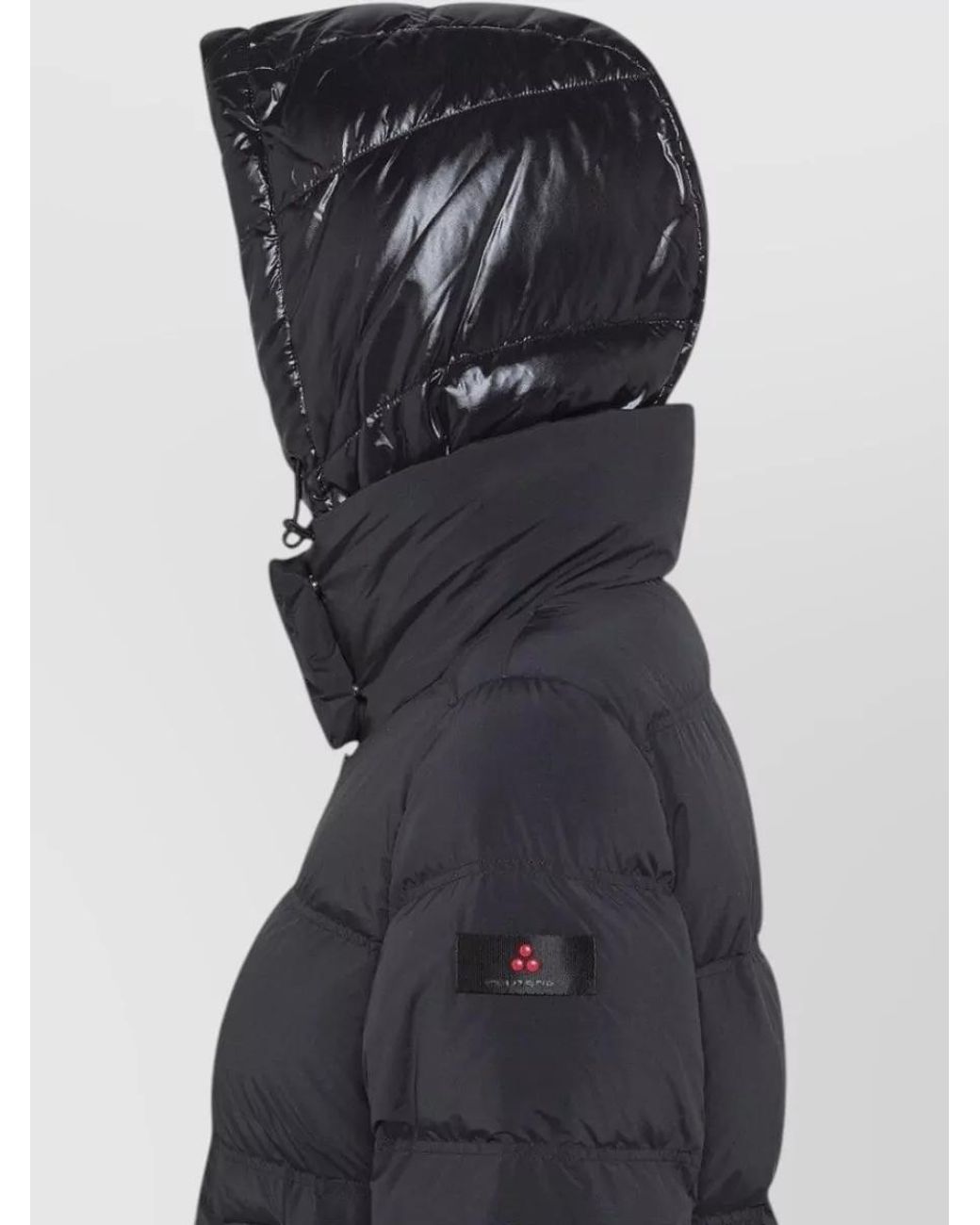 Peuterey Black Down Hooded Quilted Puffer Jacket