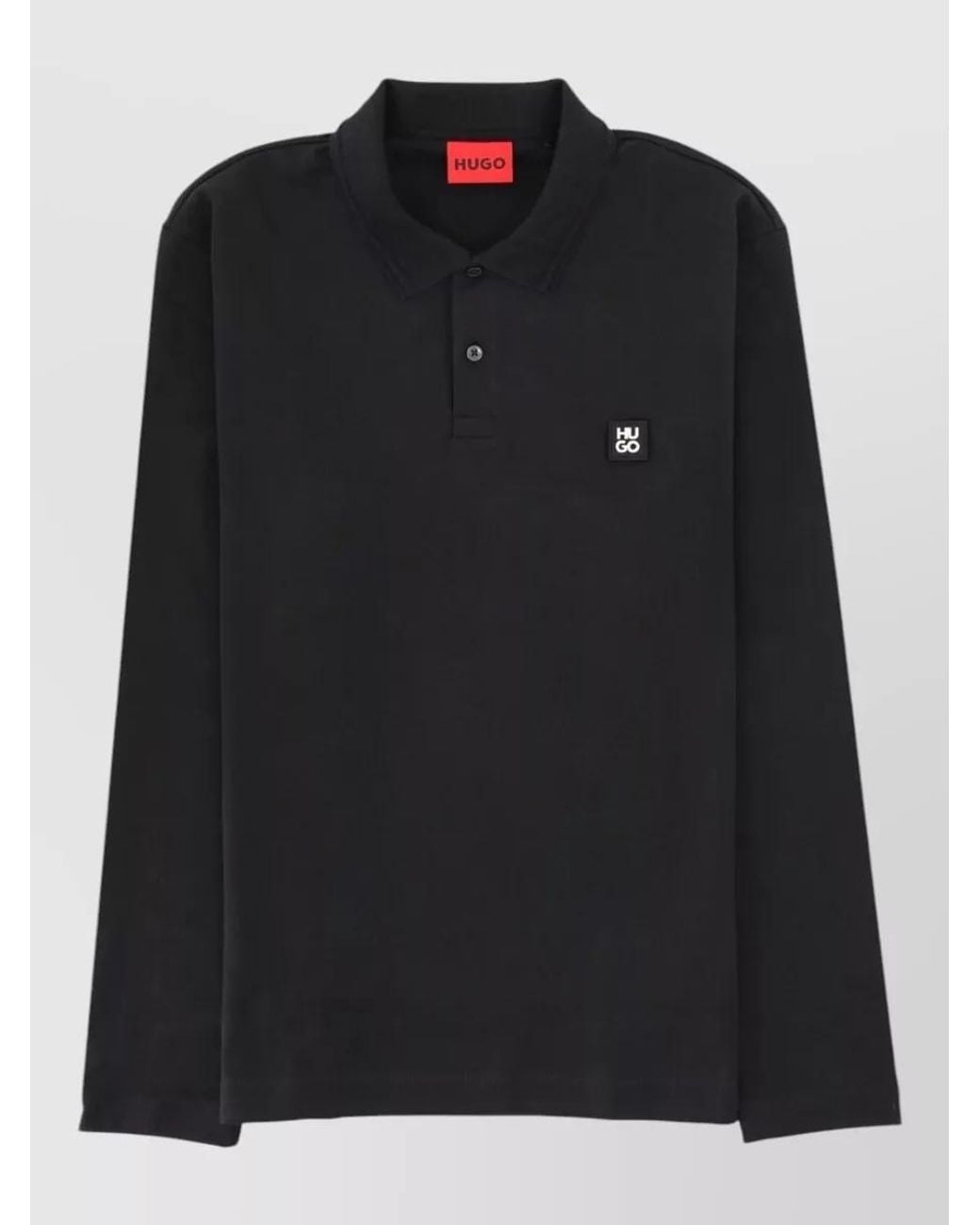 HUGO Black Relaxed-Fit Polo Shirt for men