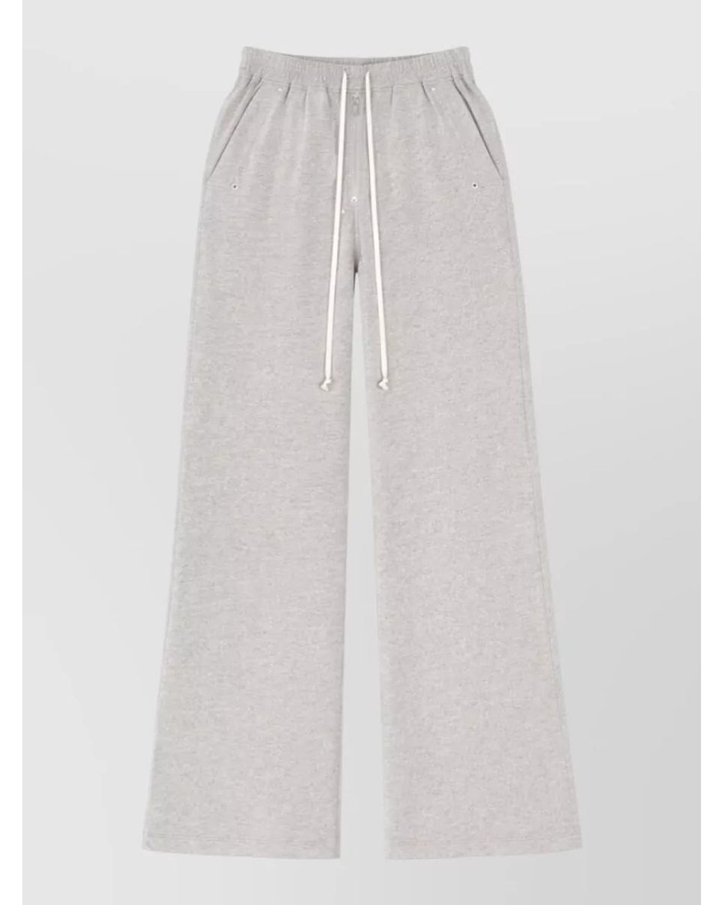 Rick Owens White Wide-Leg Trousers