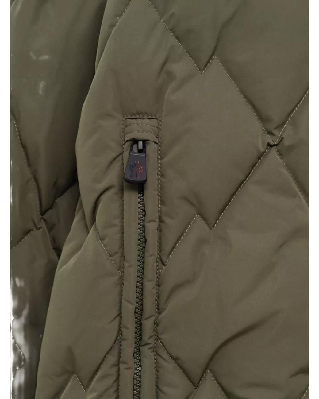 Moncler Green Down Quilted Short Puffer Jacket for men