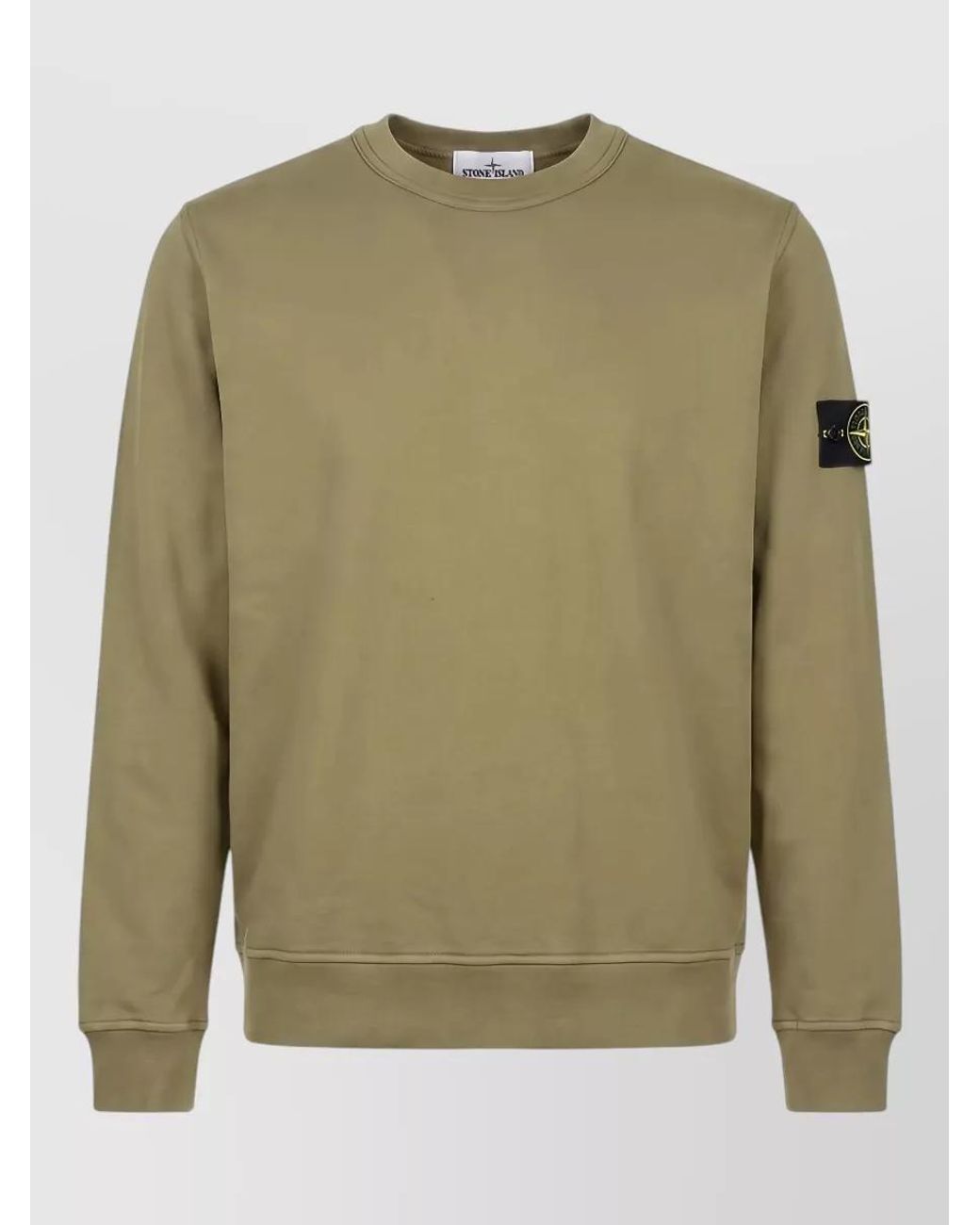 Stone Island Green Cotton Crewneck Sweatshirt for men
