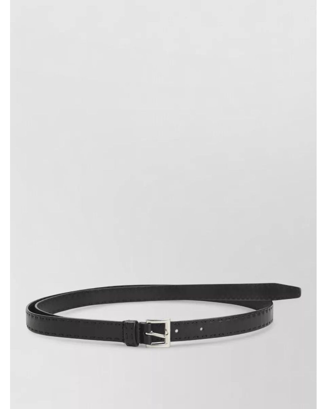 Prada White Lamb Leather Slim Belt