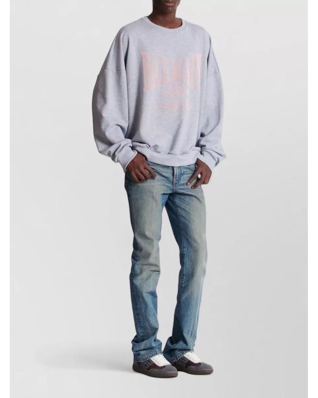 Balmain White Crewneck T-Shirt for men