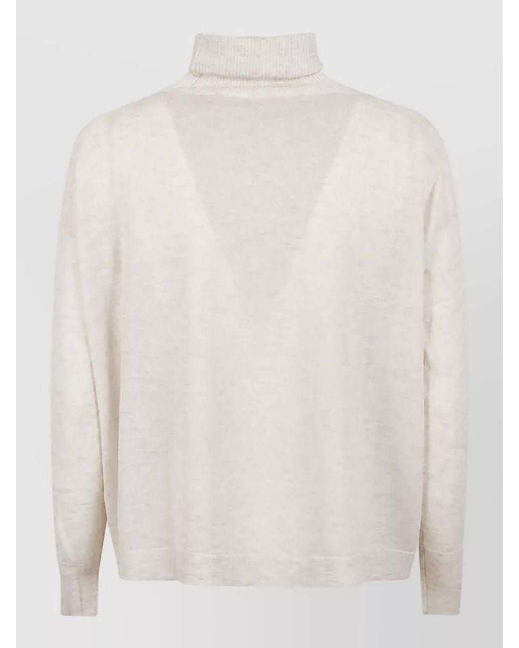 C.t. Plage White Cashmere Turtleneck Long-Sleeve Sweater