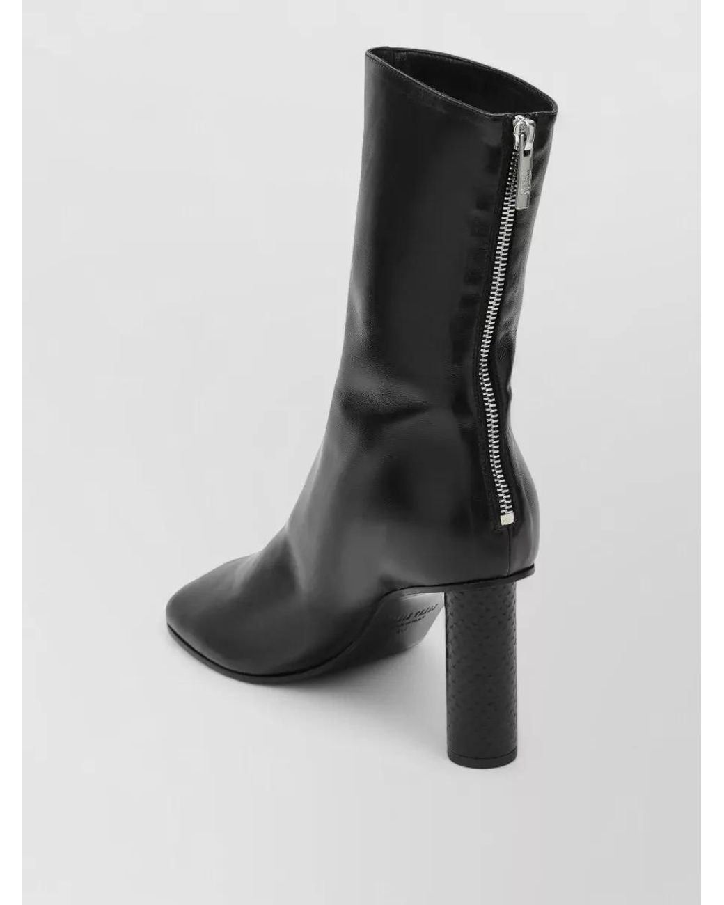 Paris Texas Black Leather Knee-High Boots