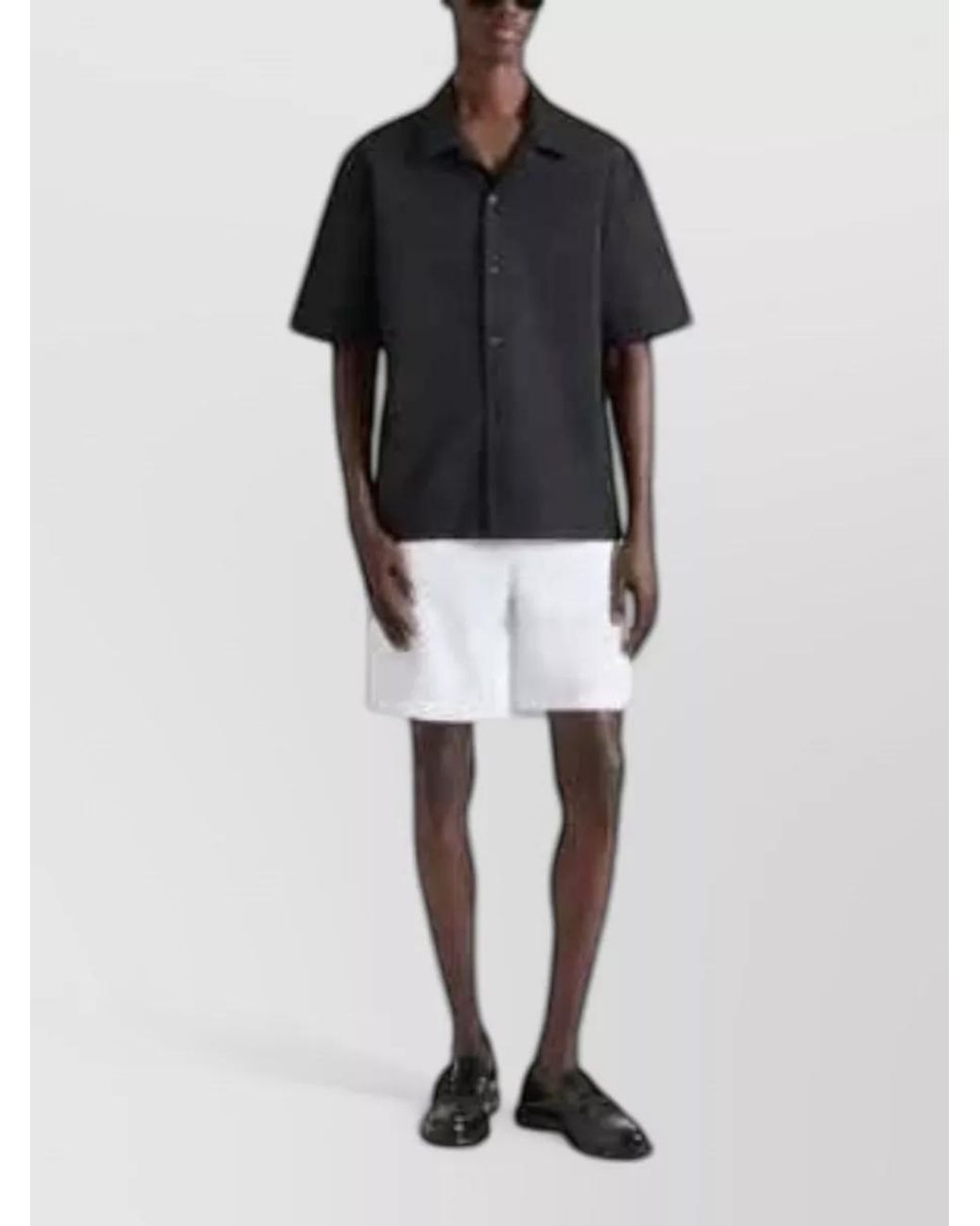 Givenchy Black Logo-Print Short-Sleeve Shirt for men