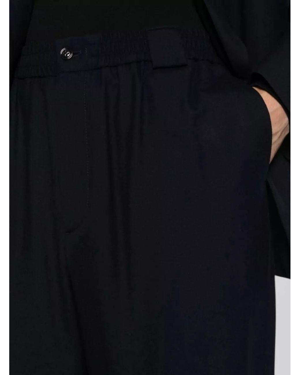 Giorgio Armani Blue Wool Double-Breasted Coat for men