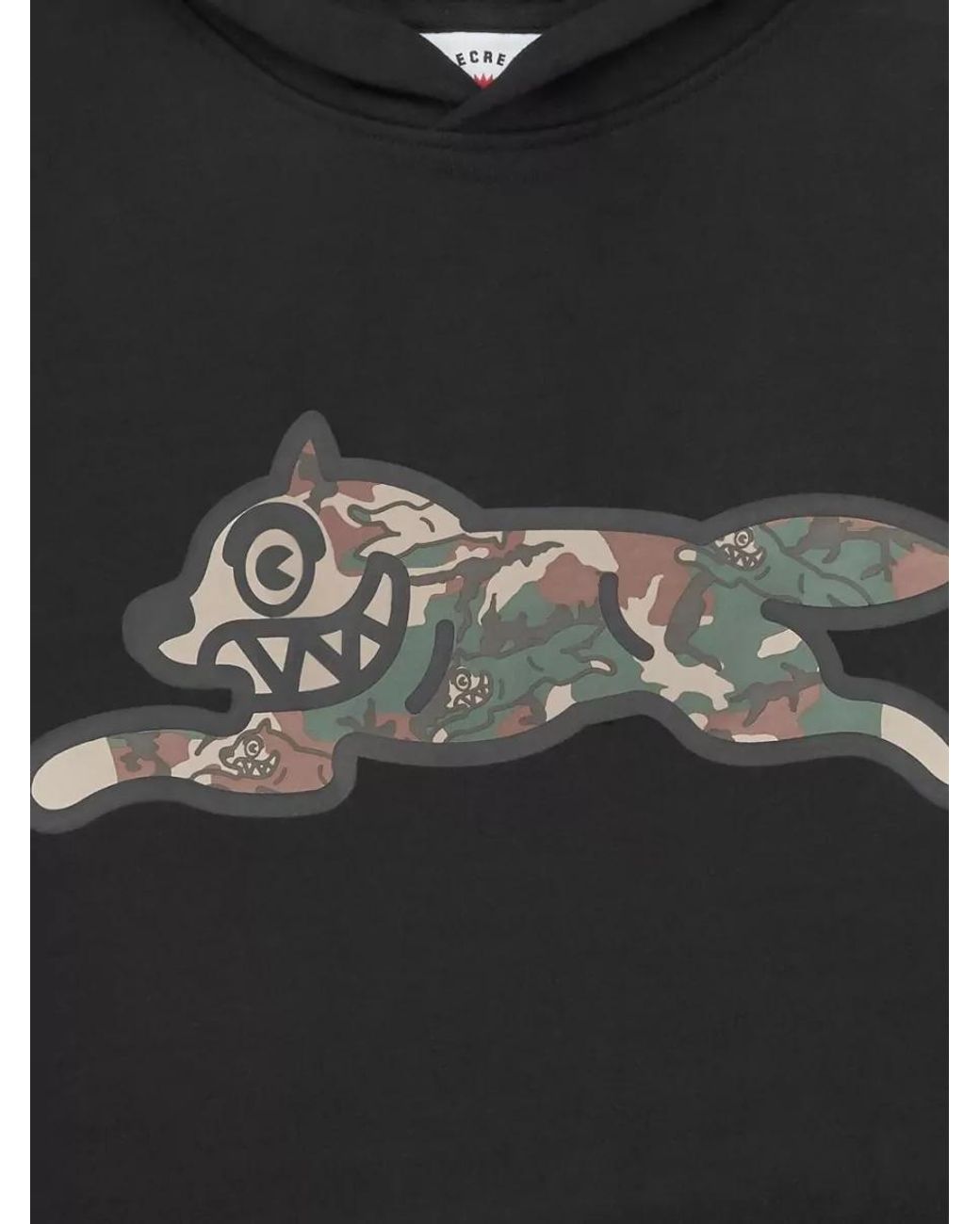 ICECREAM Black Camouflage-Print Cotton Hoodie for men