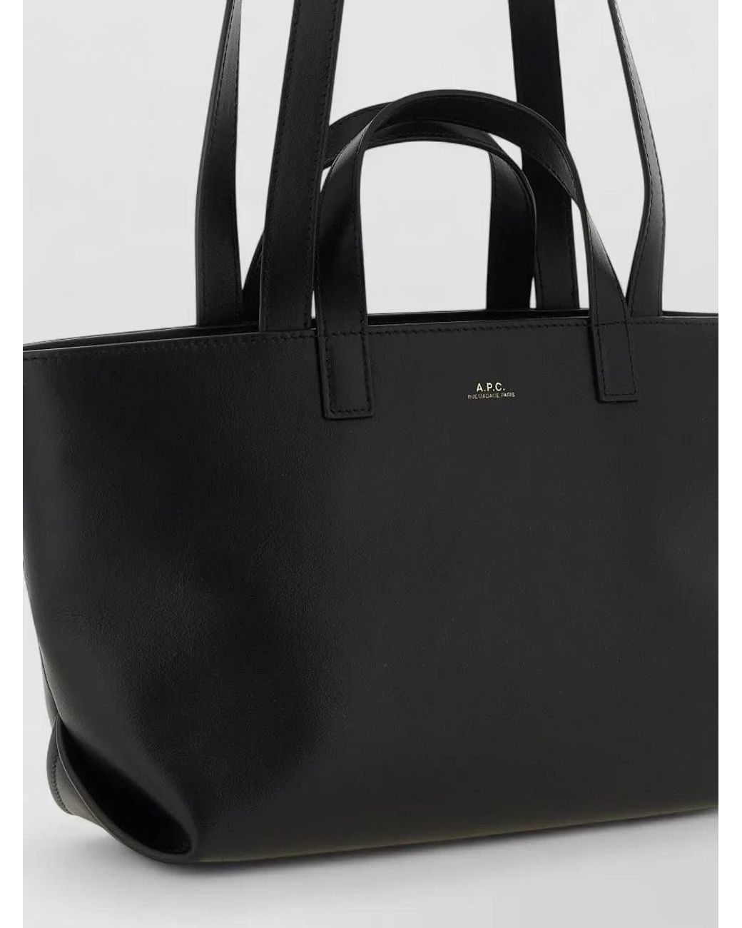 A.P.C. Black Drummer Small Leather Shoulder Bag