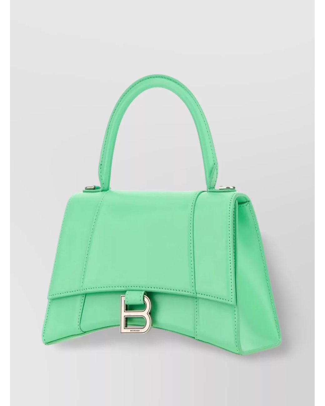 Balenciaga Green Hourglass Small Leather Shoulder Bag