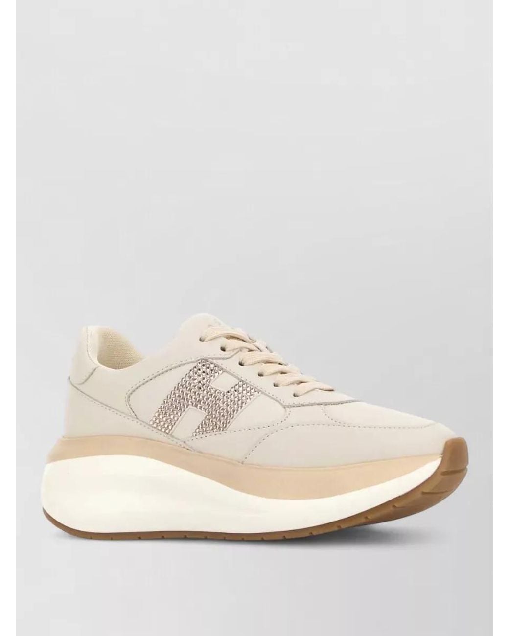 Hogan Natural Leather Maxi Active Low-Top Sneakers