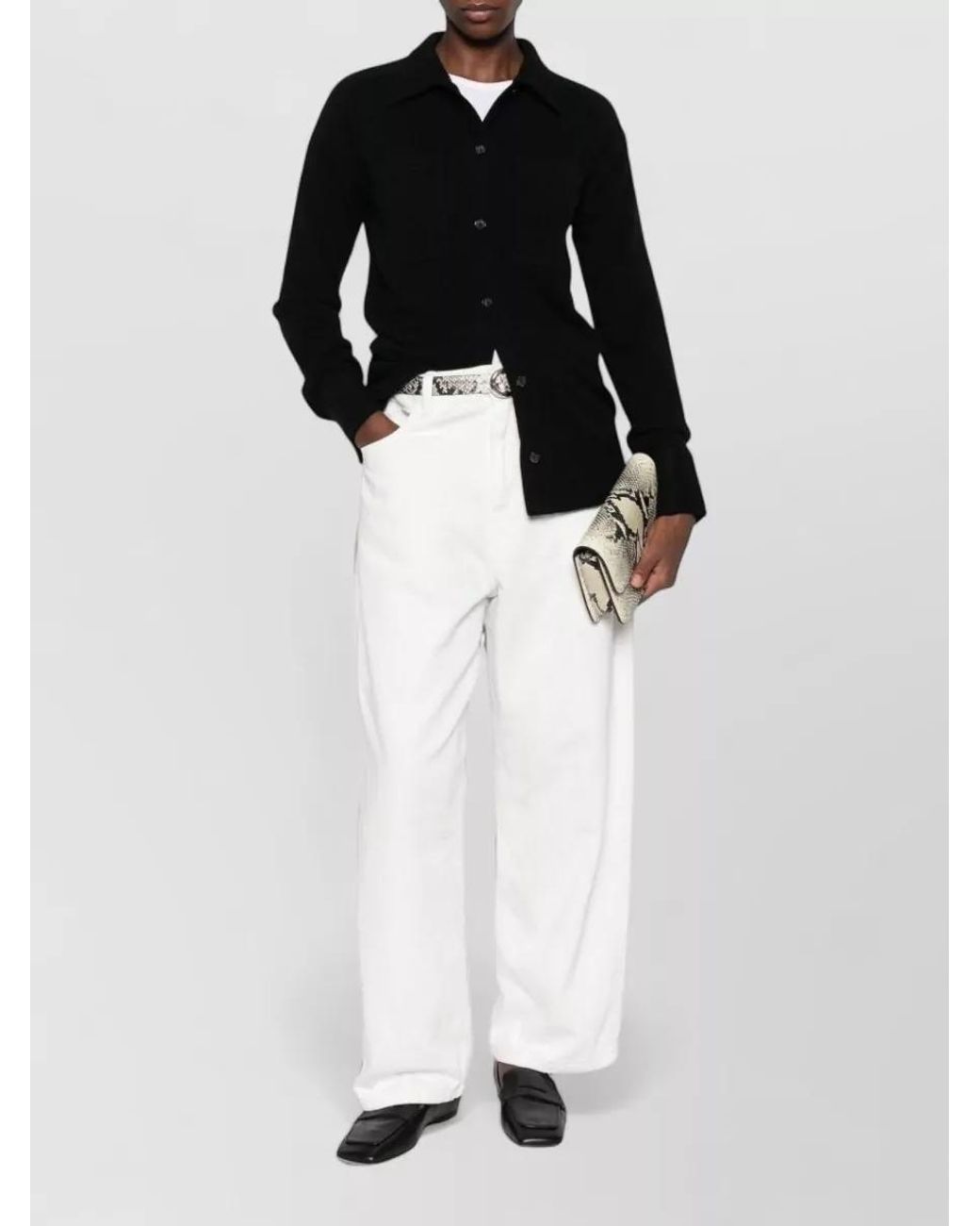 Totême  Black Cashmere Fine-Knit Shirt Jacket