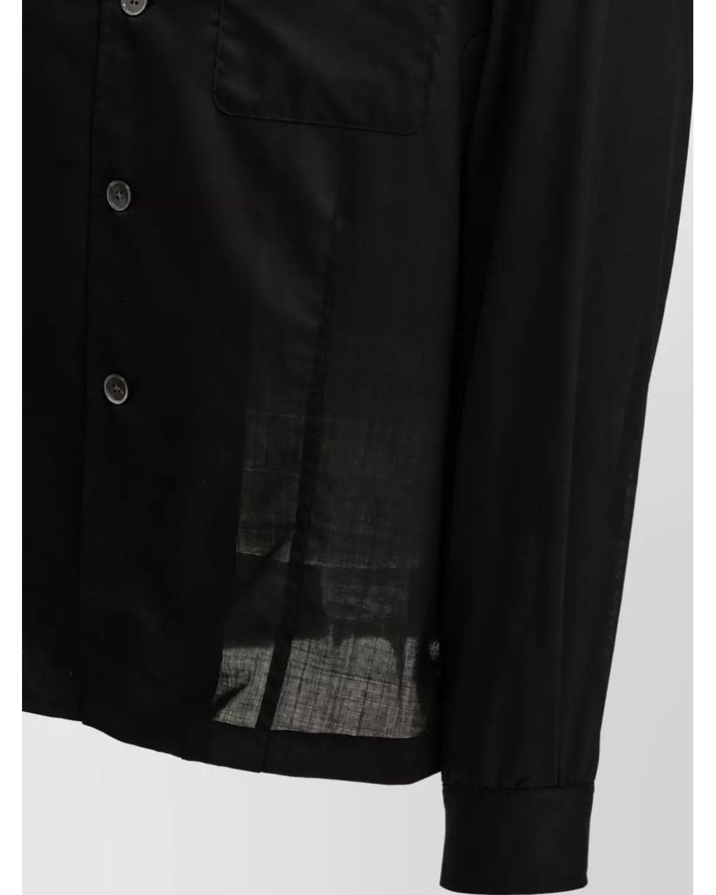 Our Legacy Black Virgin Wool Casual Shirt for men