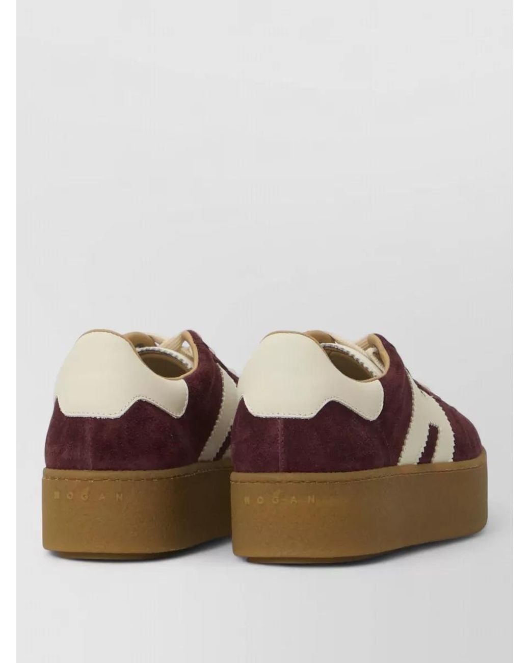 Hogan Brown Burgundy Logo Cool Sneakers