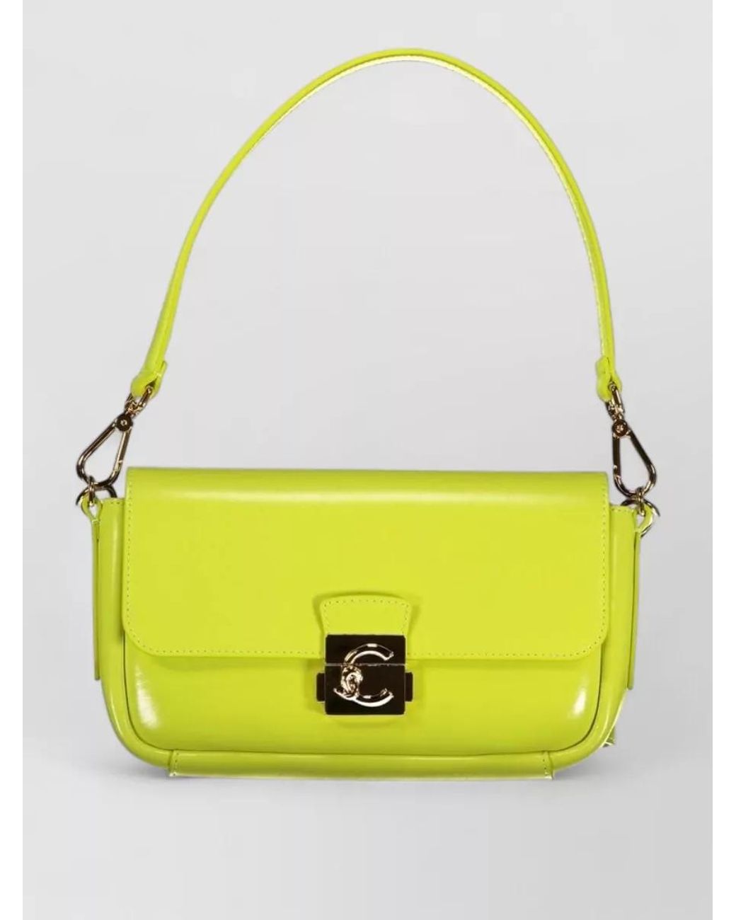 Coccinelle Yellow Leather Clutch Bag