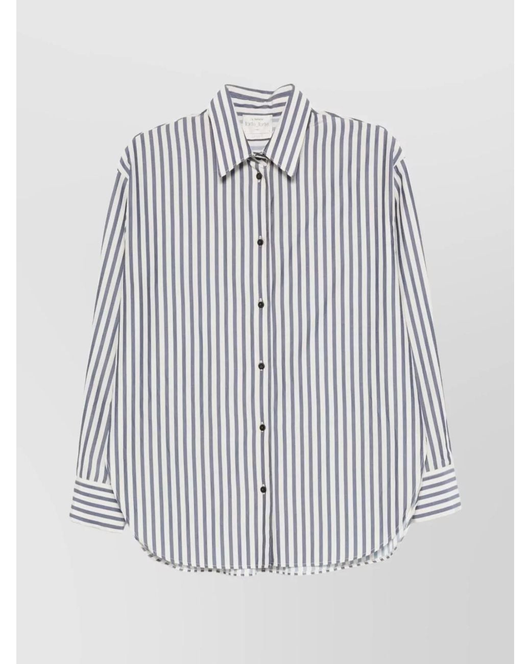 Forte_forte Gray Striped Shirt