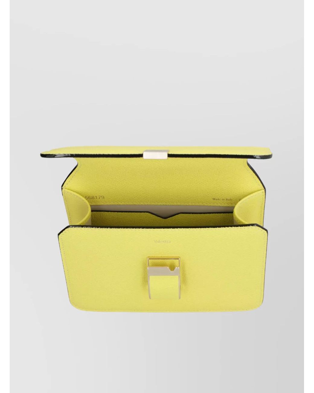 Valextra Yellow Mini Calf Leather Cross-Body Bag