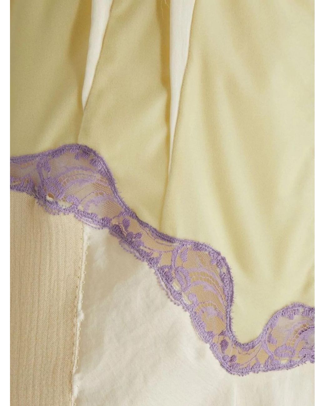 Sportmax White Lace Panel Maxi Dress