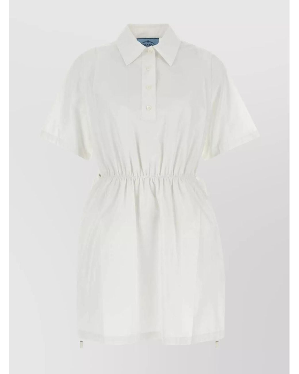 Prada White Cotton Shirt Mini Dress