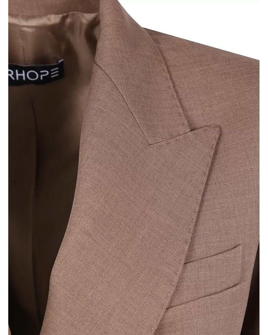 DR. HOPE Brown Oversized Double Breasted Blazer