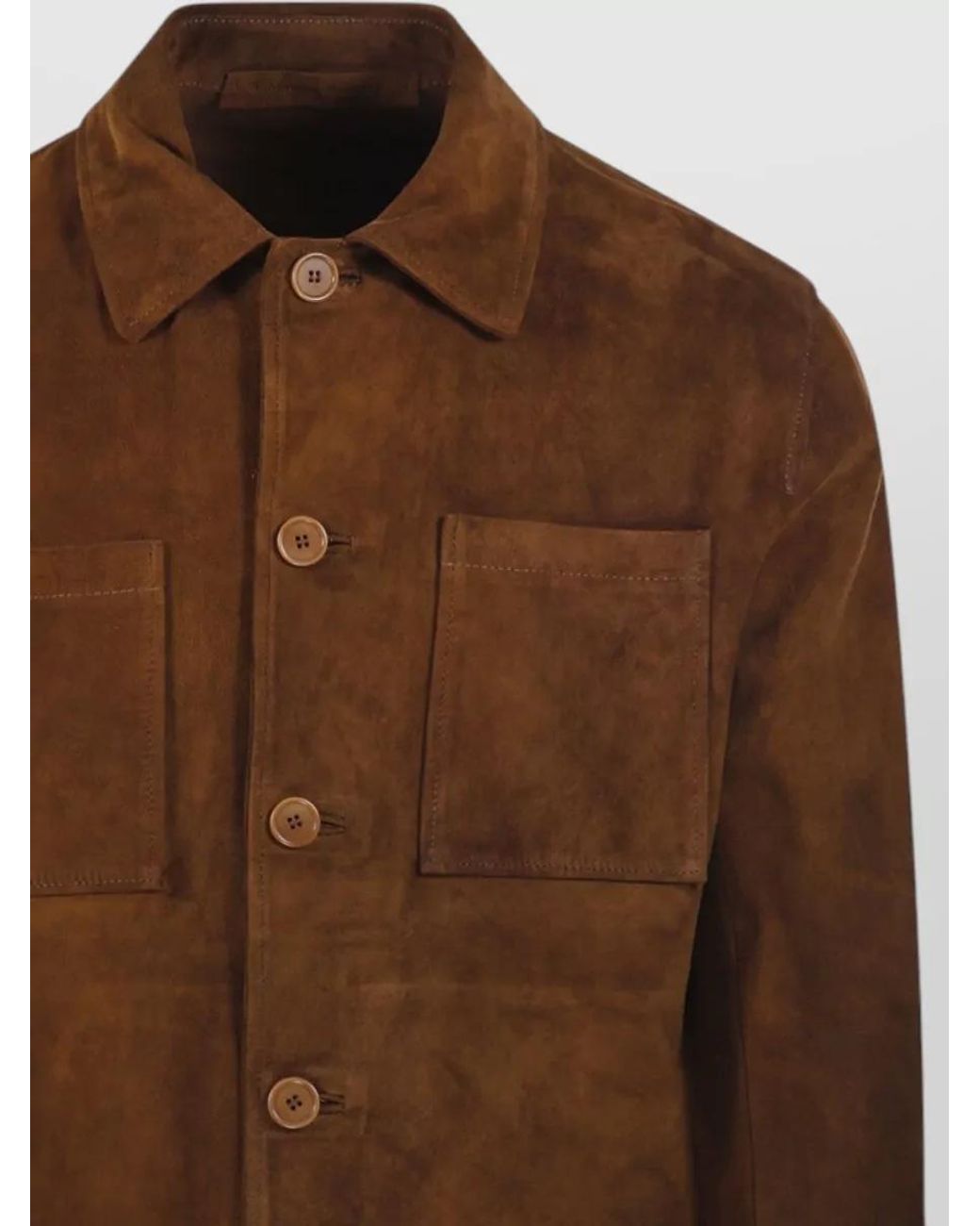 Salvatore Santoro Brown Shearling Leather Coat for men