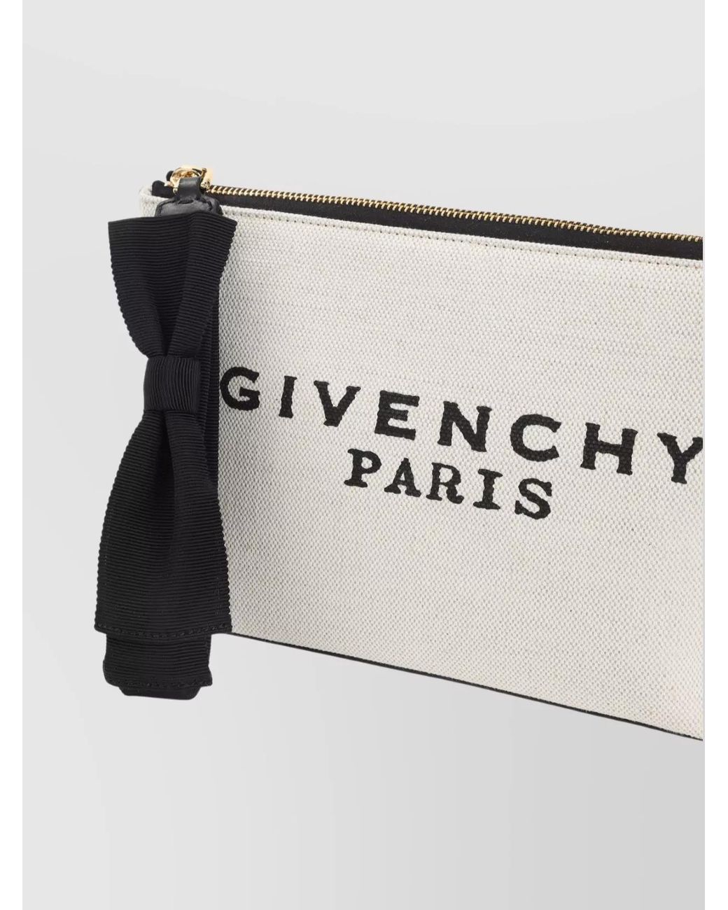 Givenchy Natural Cotton Linen Canvas Pouch