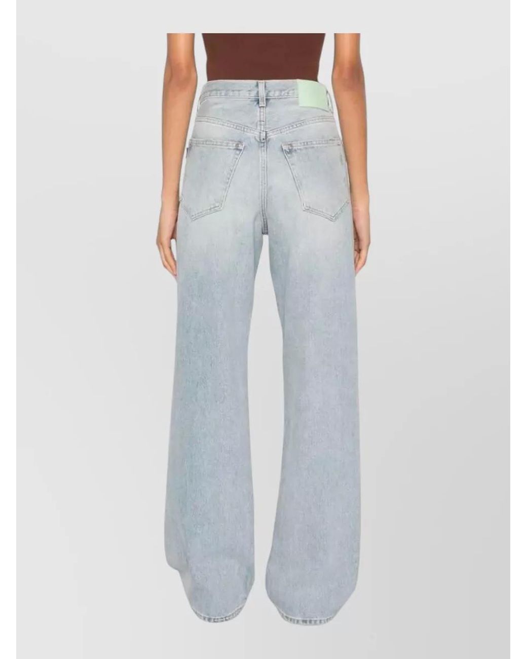 Haikure Multicolor Denim Distressed Wide-Leg Jeans