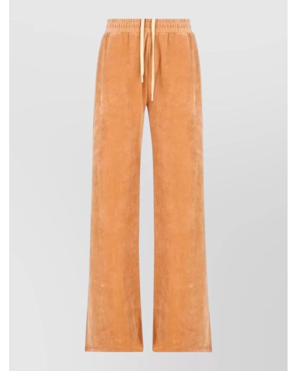 Chloé Orange Velvet Straight Joggers