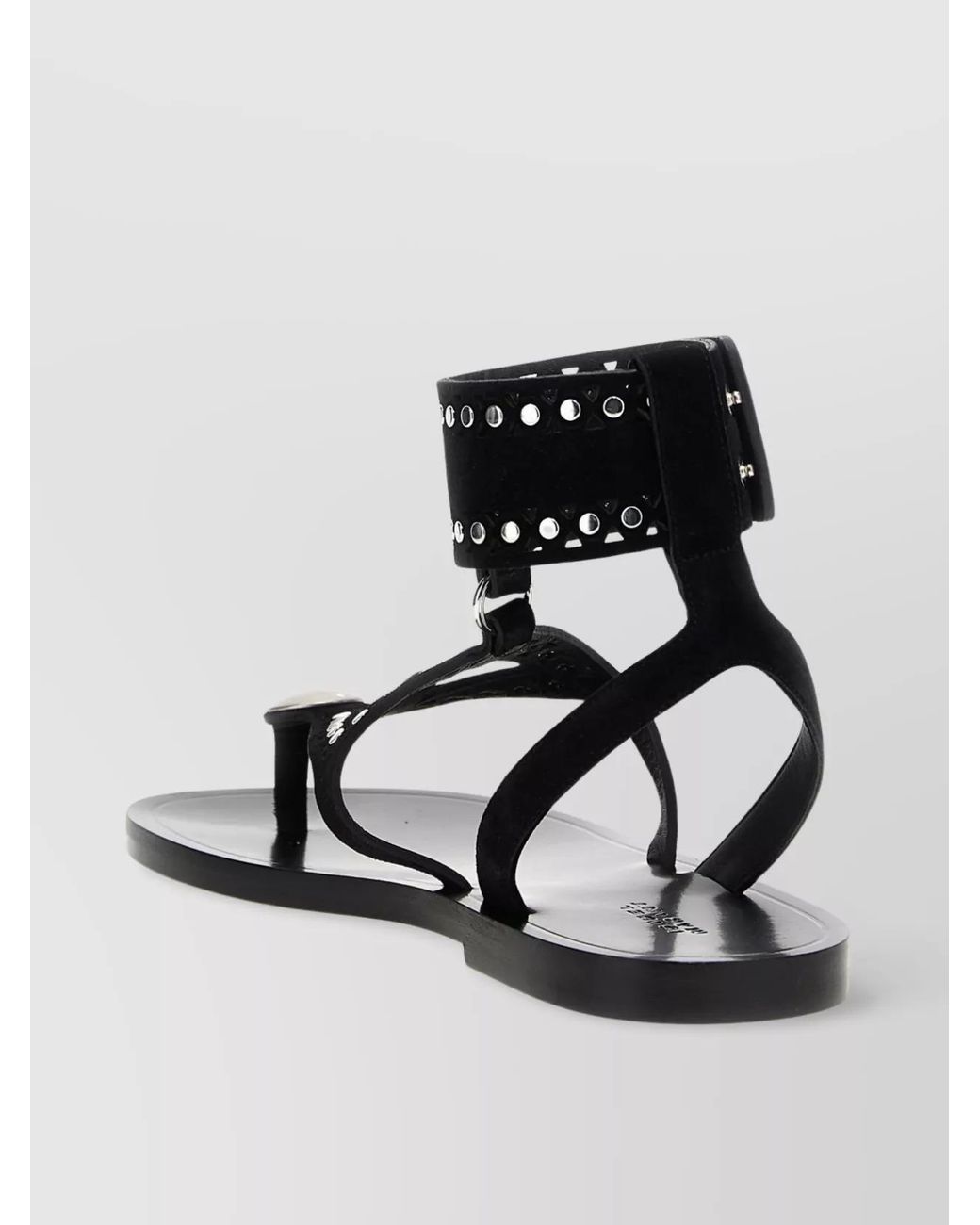 Isabel Marant Black Leather Studded Sandals
