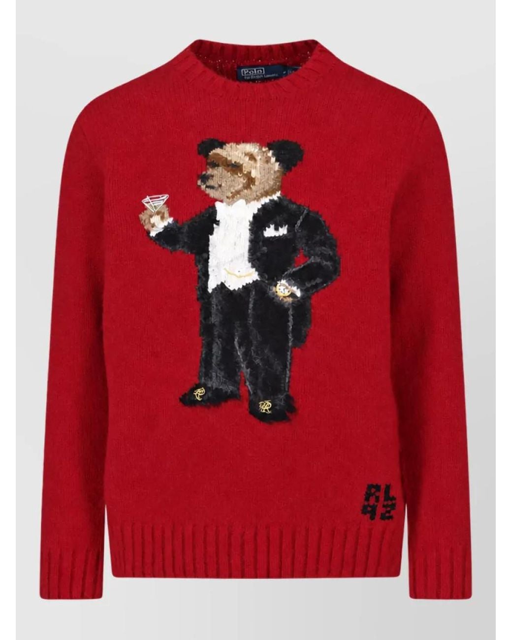 Polo Ralph Lauren Red Wool Crewneck Jumper for men
