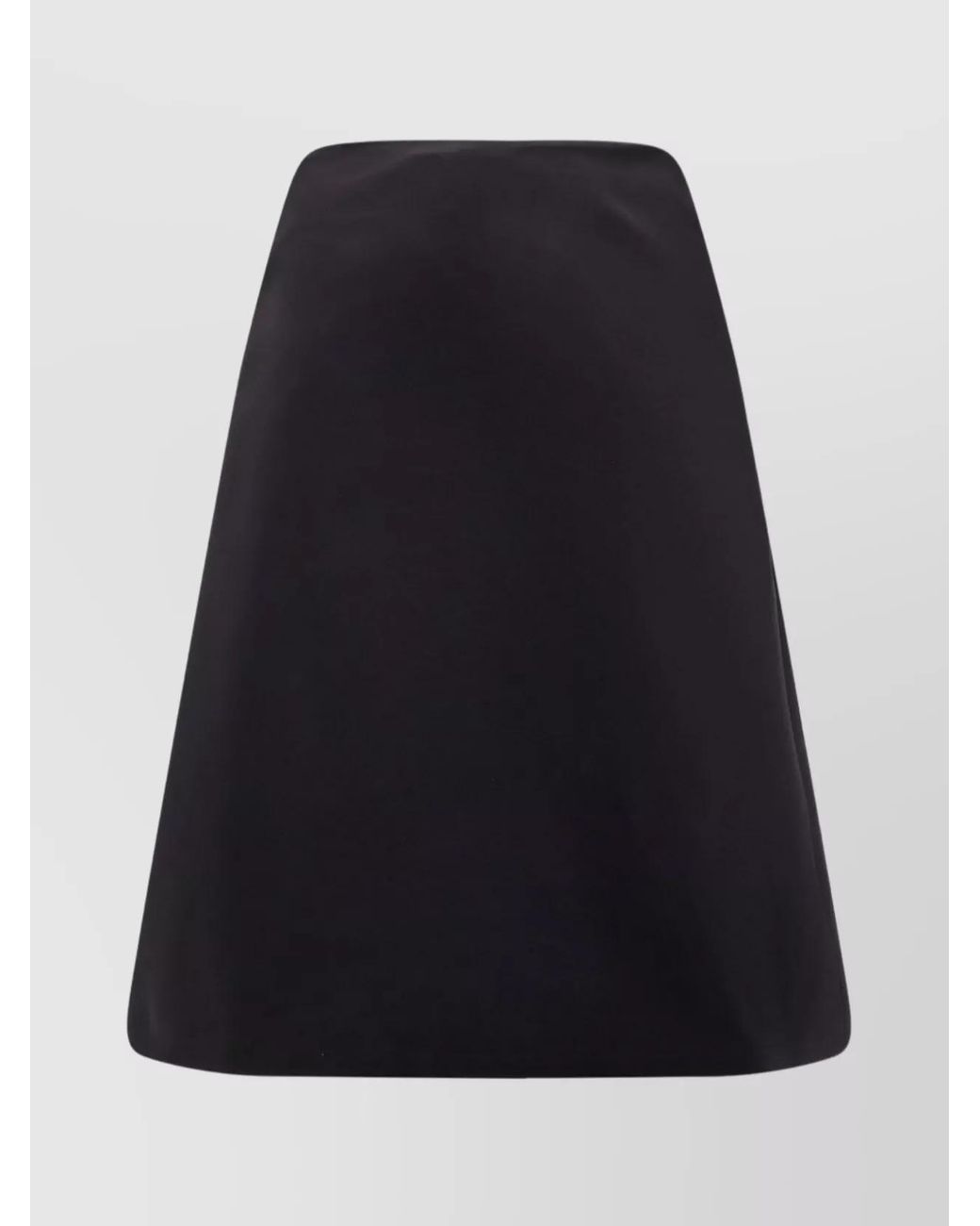 McQueen Blue Silk Blend Asymmetric Ruched Flared Midi Skirt