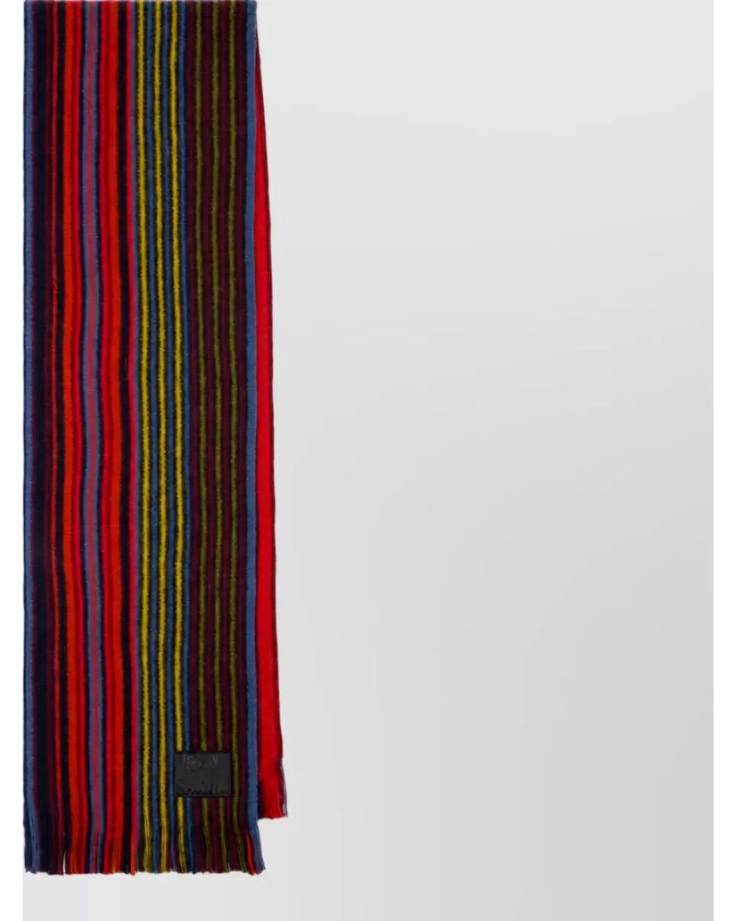 Paul Smith Red Wool Scarf for men
