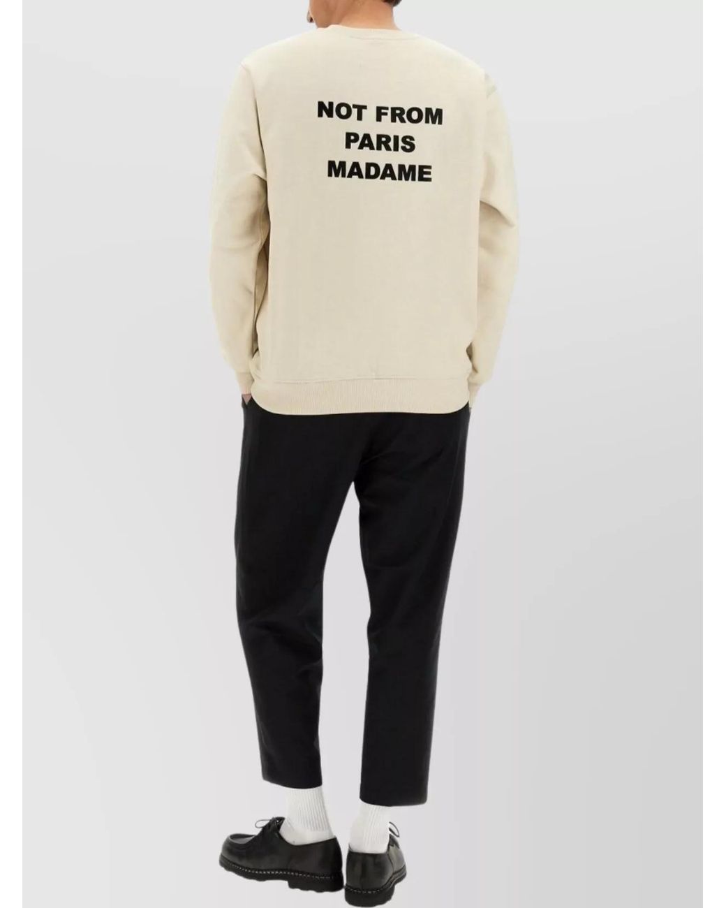 Drole de Monsieur Natural Cotton Logo Print Sweatshirt for men