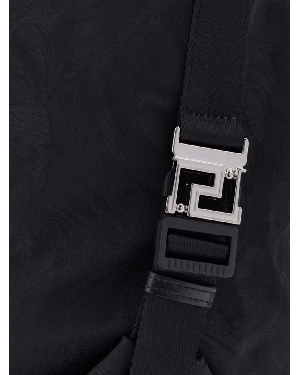 Versace Black Nylon Tote Bag for men