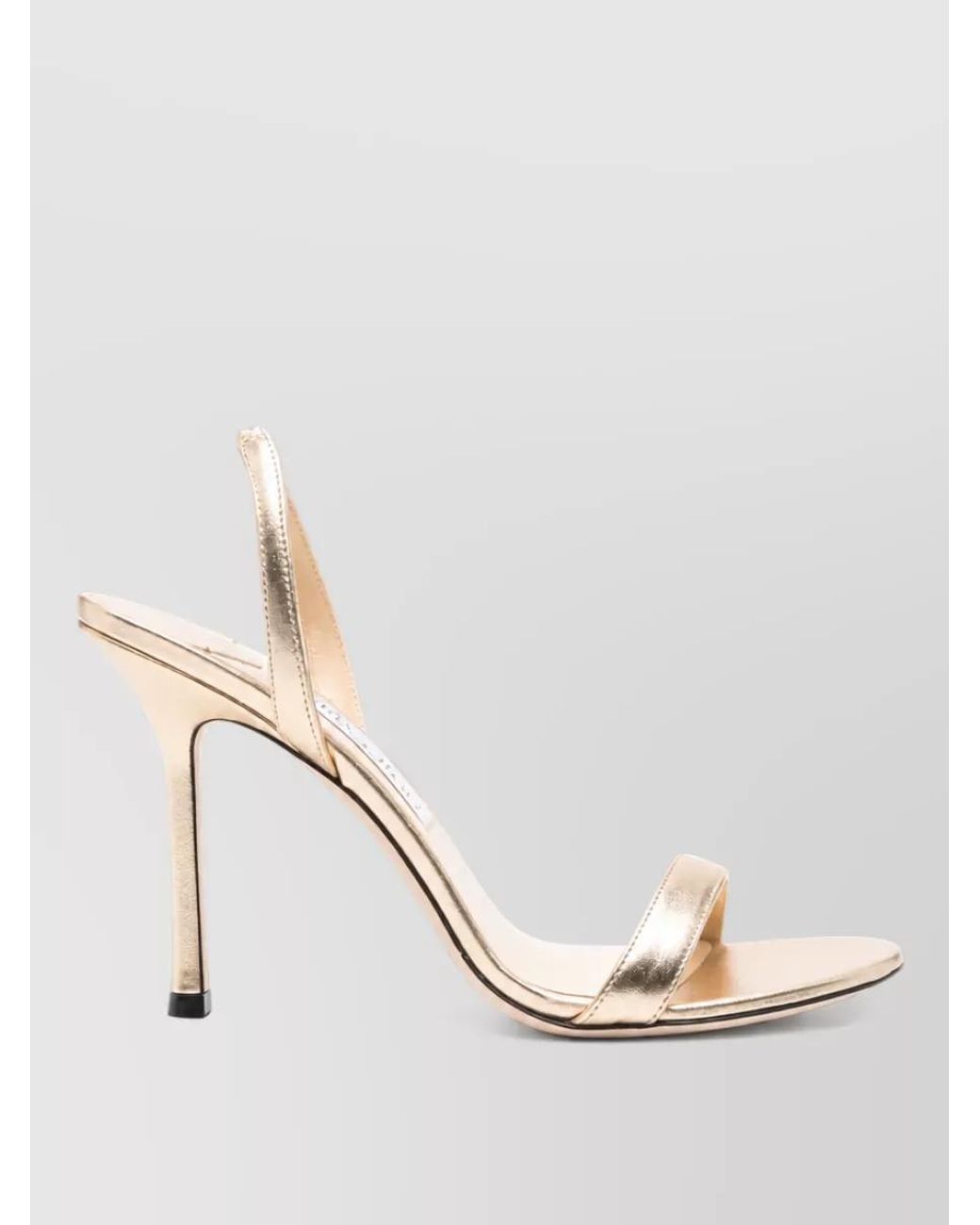 Jimmy Choo Pink Leather Metallic Stiletto Heel Sandals