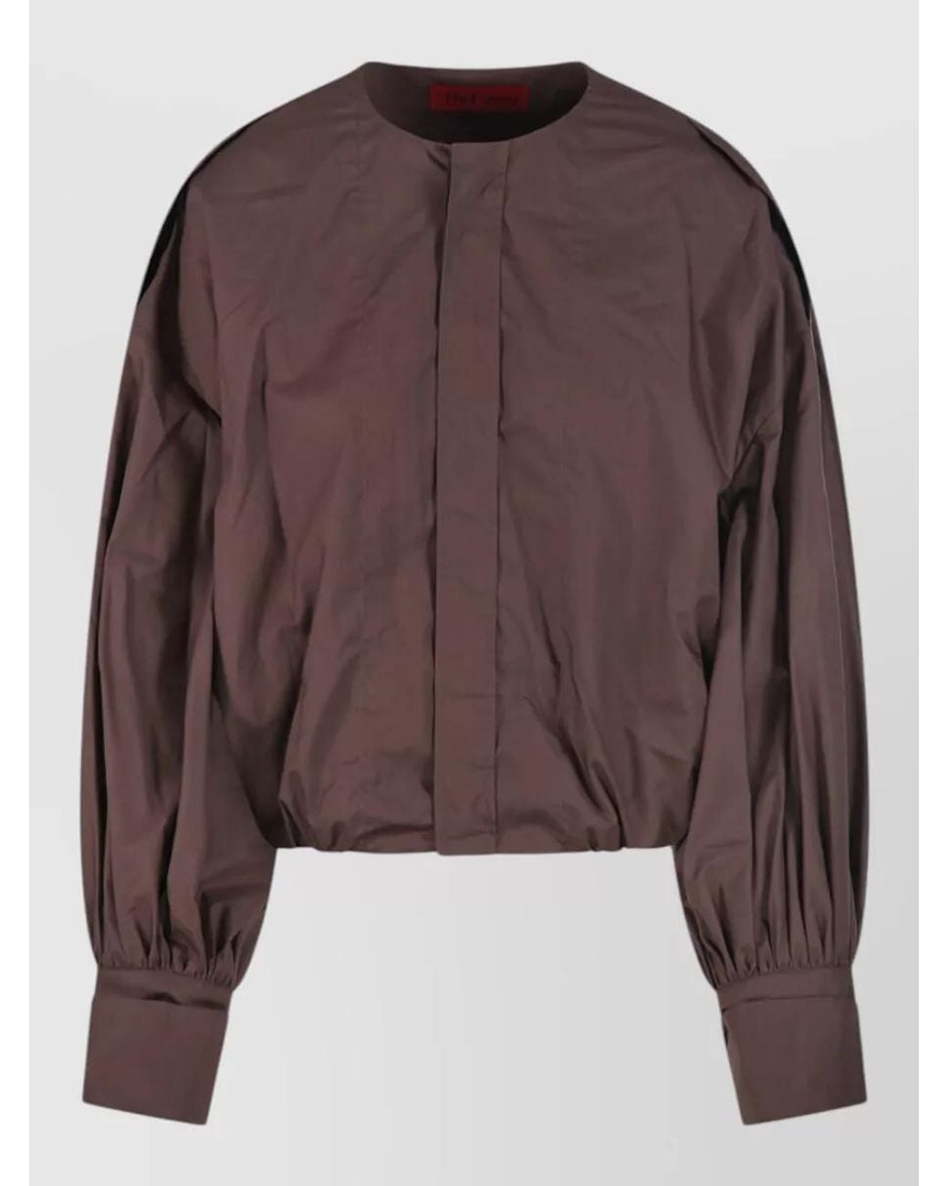 Thelatest Brown Cotton Fitted Jacket