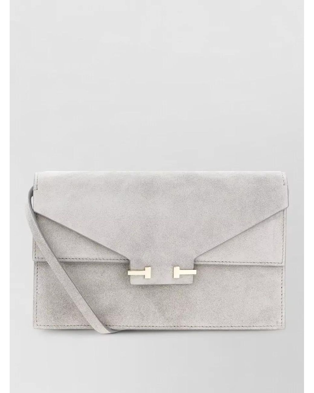 Tom Ford Gray Na Leather Clutch Bag