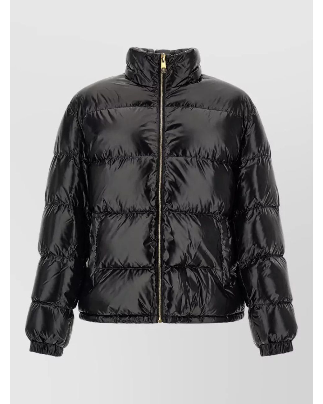 Versace Black Barocco Quilted Down Jacket for men