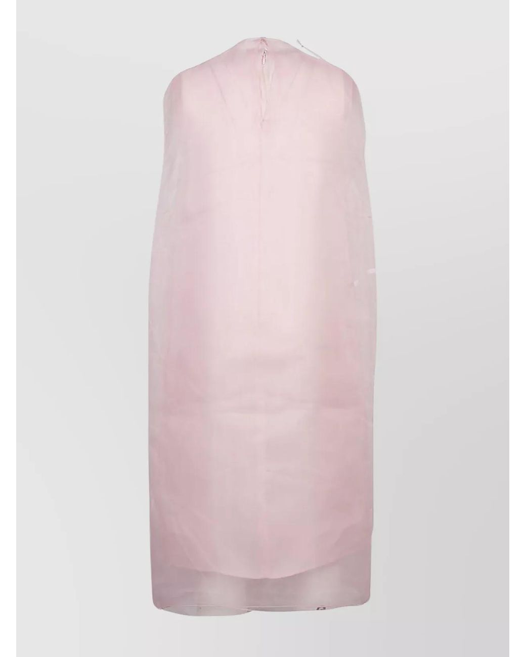 Prada Pink Sleeveless Crew-Neck Midi Dress