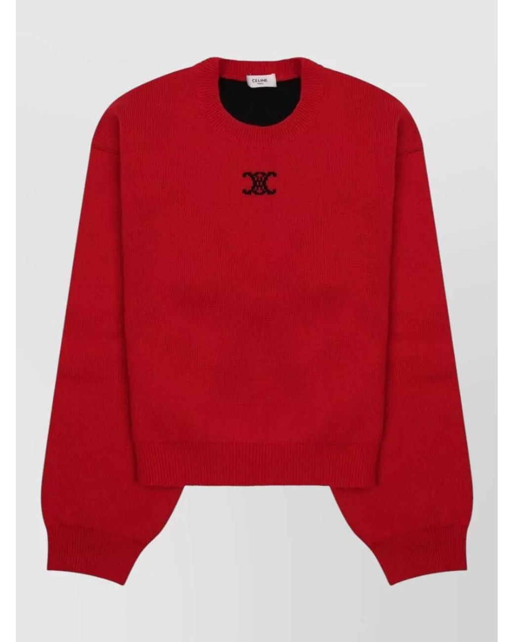 Céline Red Cashmere Sweatshirt