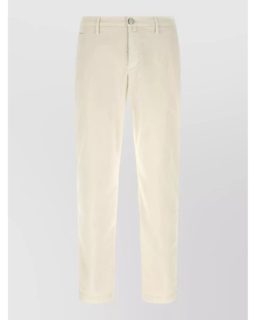 Jacob Cohen White Bobby Low-Rise Straight-Leg Chinos for men